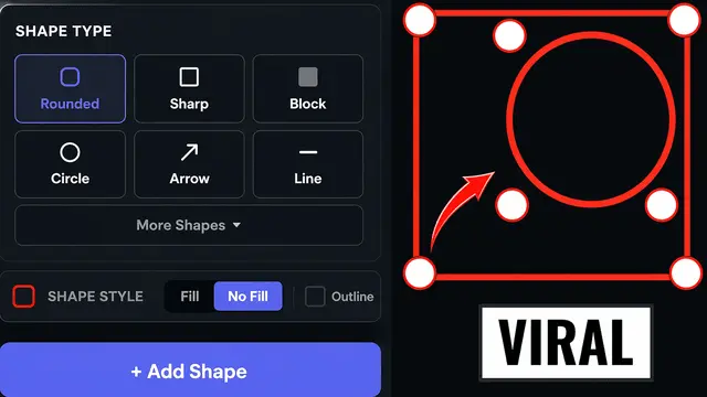 Add text and shapes in ThumbCrafted