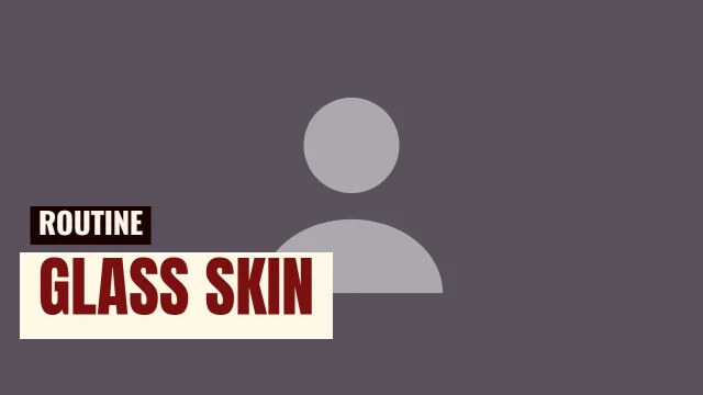Beauty YouTube thumbnail template: Caption Box layout in the Hot Sauce colourway, sample words "GLASS SKIN ROUTINE", with 1 empty photo slot (Your photo)