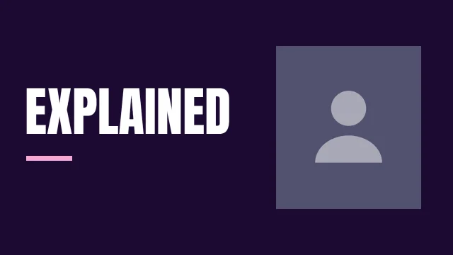 Education YouTube thumbnail template: Negative Space layout in the Grape Soda colourway, sample words "EXPLAINED", with 1 empty photo slot (One subject)