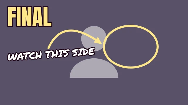 Gaming YouTube thumbnail template: Spot It layout in the Dusk colourway, sample words "WATCH THIS SIDE FINAL", with 1 empty photo slot (Your screenshot)