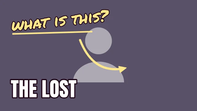 Mystery YouTube thumbnail template: Marker Note layout in the Dusk colourway, sample words "what is this? THE LOST", with 1 empty photo slot (Your photo)