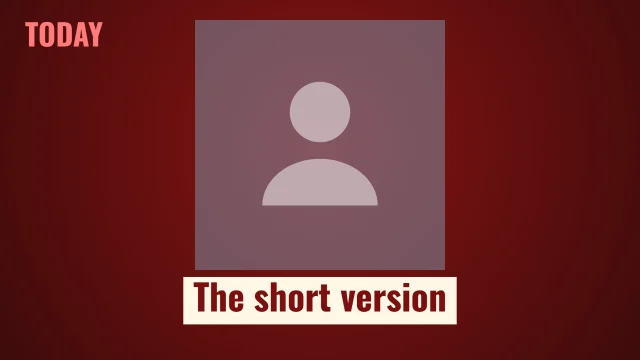 News YouTube thumbnail template: Spotlight layout in the Hot Sauce colourway, sample words "TODAY The short version", with 1 empty photo slot (Your subject)